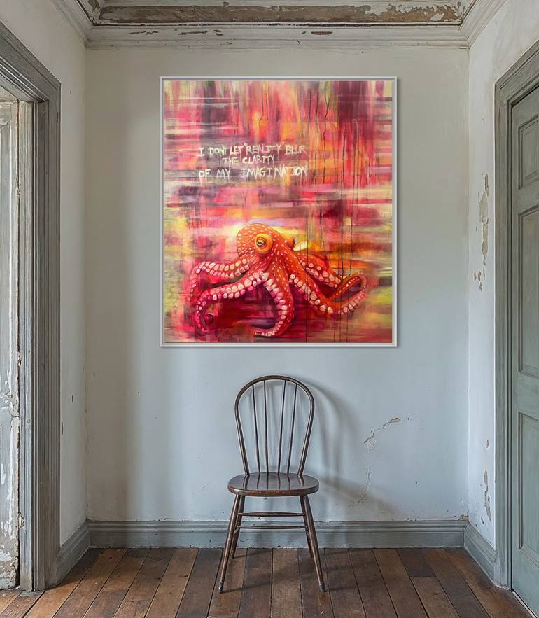 Original Abstract Animal Painting by Aino Katzir
