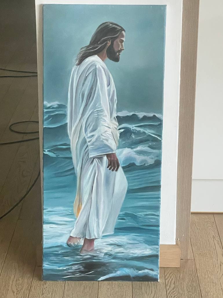 Original Figurative Jesus Painting by Petra Colaric