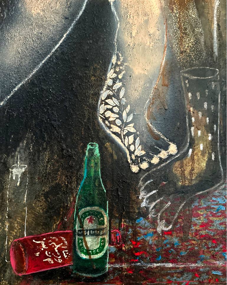 Original Contemporary Abstract Painting by Moctar Masta