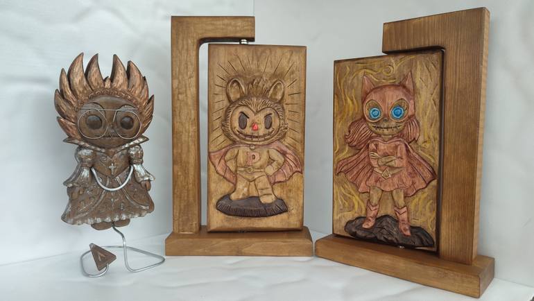 Original Pop Art Fantasy Sculpture by Svetla Mileva