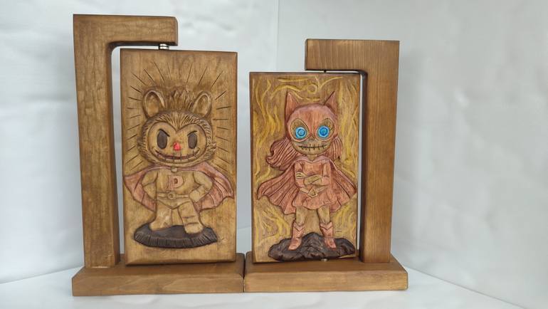 Original Pop Art Fantasy Sculpture by Svetla Mileva