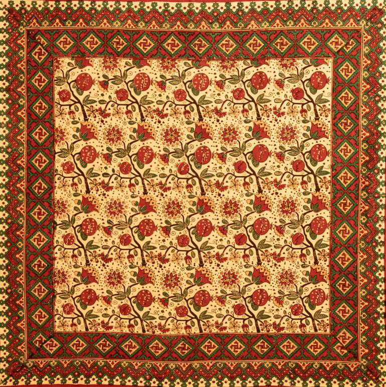 Original Color Field Painting Floral Painting by Leila Farahmand