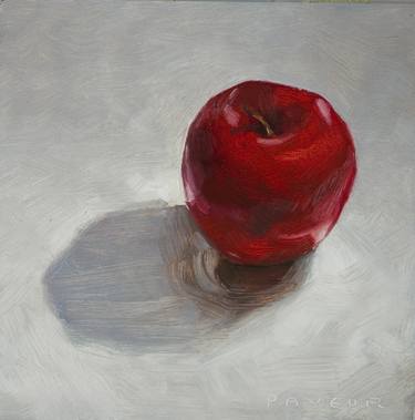modern still life of red apple thumb