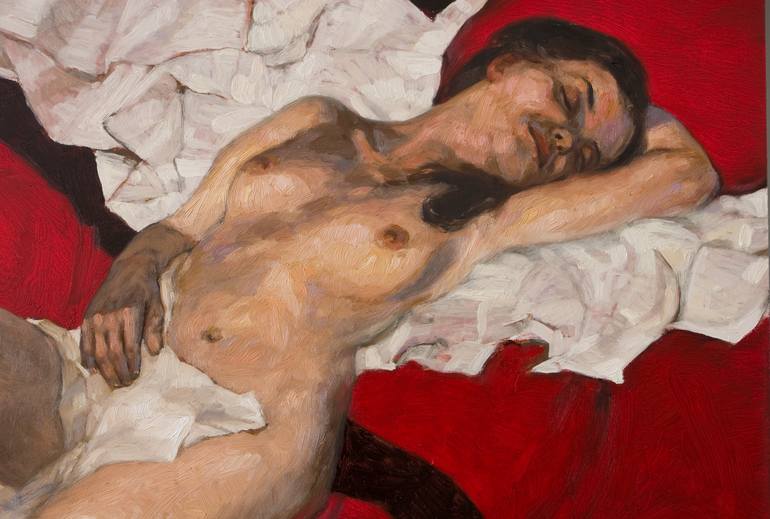 Original Expressionism Nude Painting by Olivier Payeur