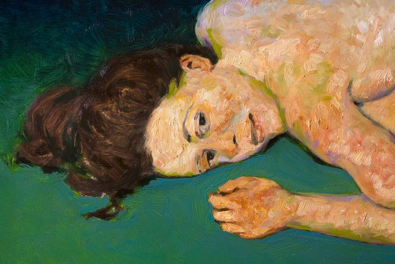 Original Expressionism Nude Painting by Olivier Payeur