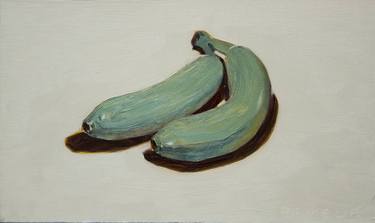 gift for food lovers: modern surrealist still life of blue banana thumb