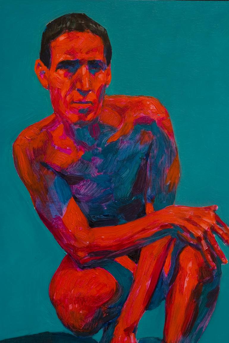 Original Abstract Expressionism Nude Painting by Olivier Payeur