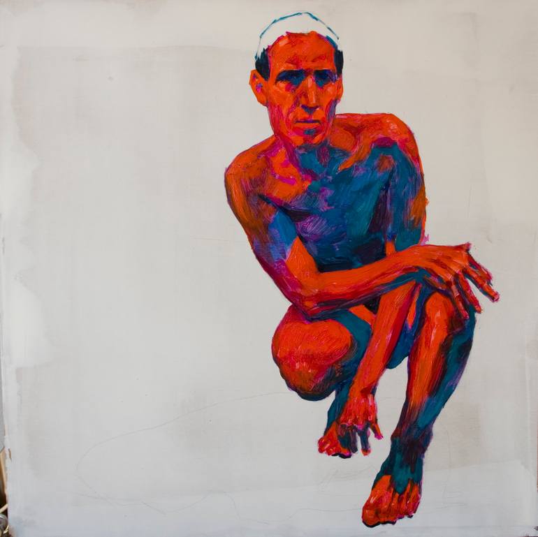 Original Abstract Expressionism Nude Painting by Olivier Payeur