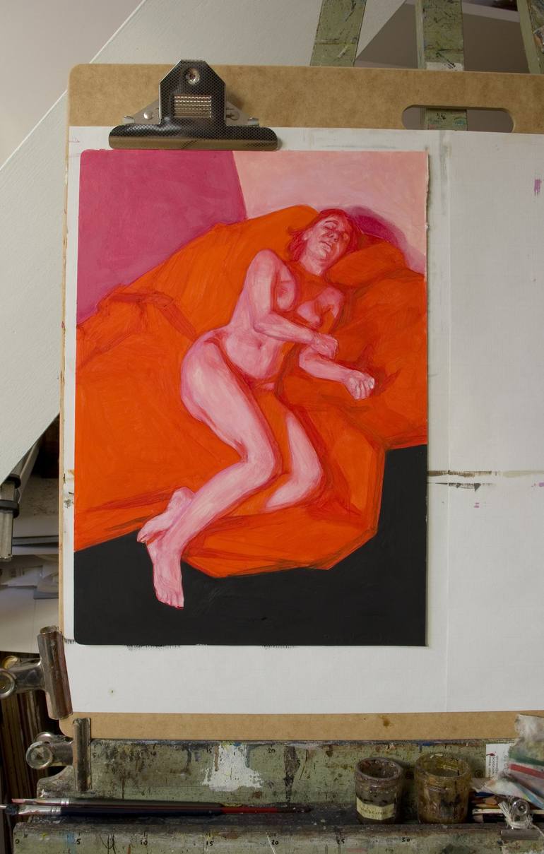 Original Figurative Nude Painting by olivier payeur