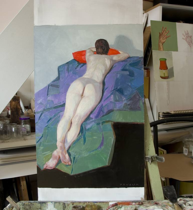 Original Figurative Nude Painting by olivier payeur