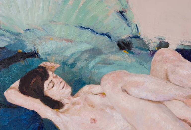 Original Abstract Expressionism Nude Painting by Olivier Payeur