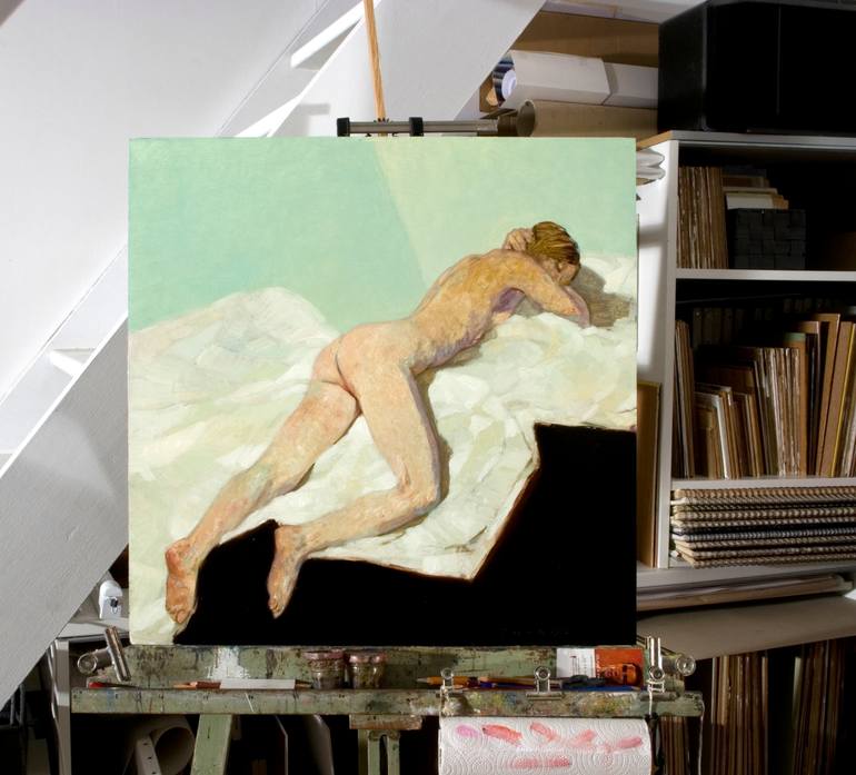 Original Abstract Expressionism Nude Painting by Olivier Payeur