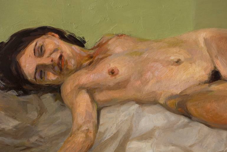 Original Abstract Expressionism Nude Painting by Olivier Payeur