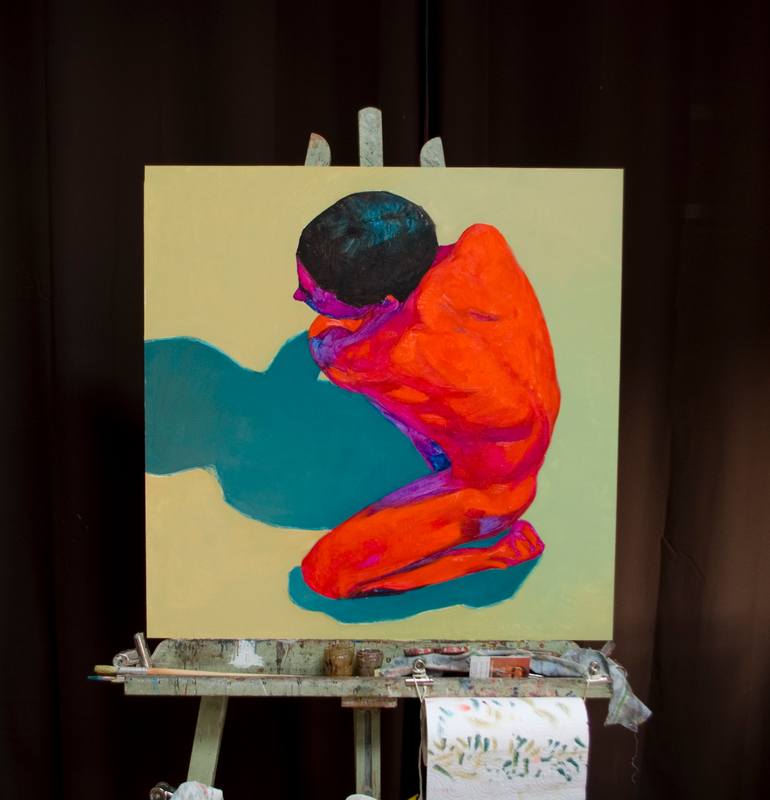 Original Abstract Expressionism Nude Painting by Olivier Payeur