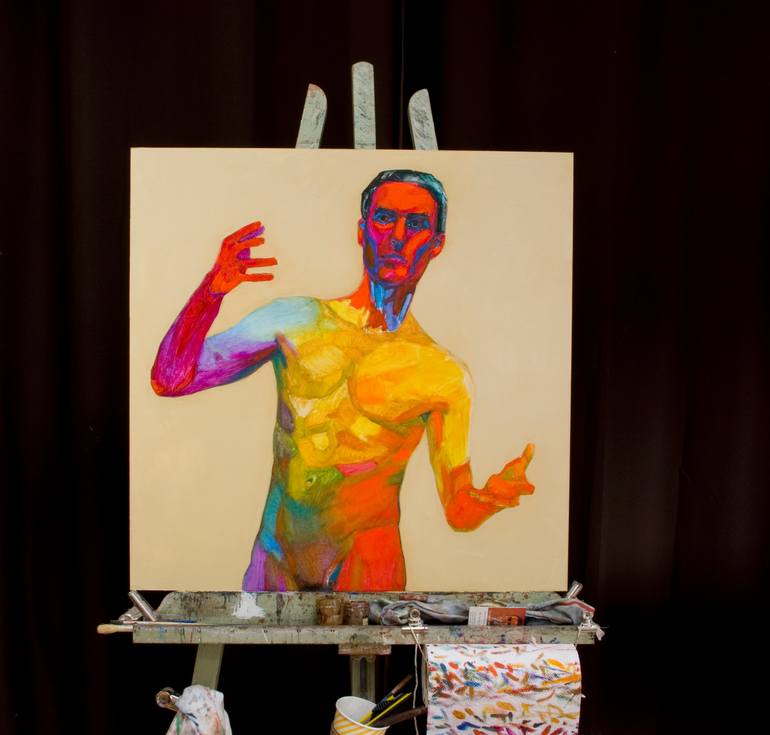 Original Abstract Expressionism Nude Painting by Olivier Payeur