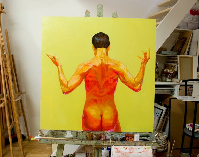 Original Abstract Expressionism Nude Painting by Olivier Payeur