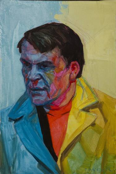 modern pop art portrait of a writer: Milan Kundera thumb
