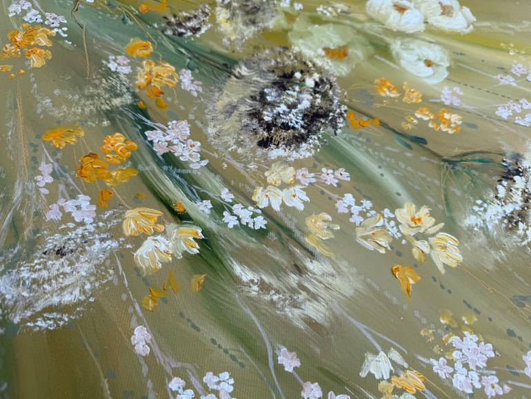 Original Abstract Floral Painting by Yuliia Myronova