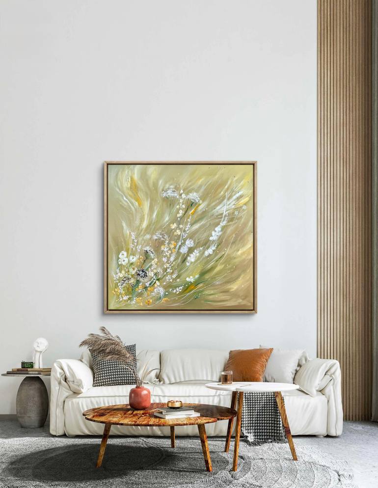 Original Abstract Floral Painting by Yuliia Myronova