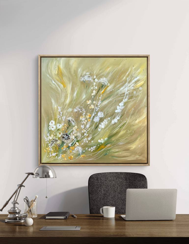 Original Abstract Floral Painting by Yuliia Myronova