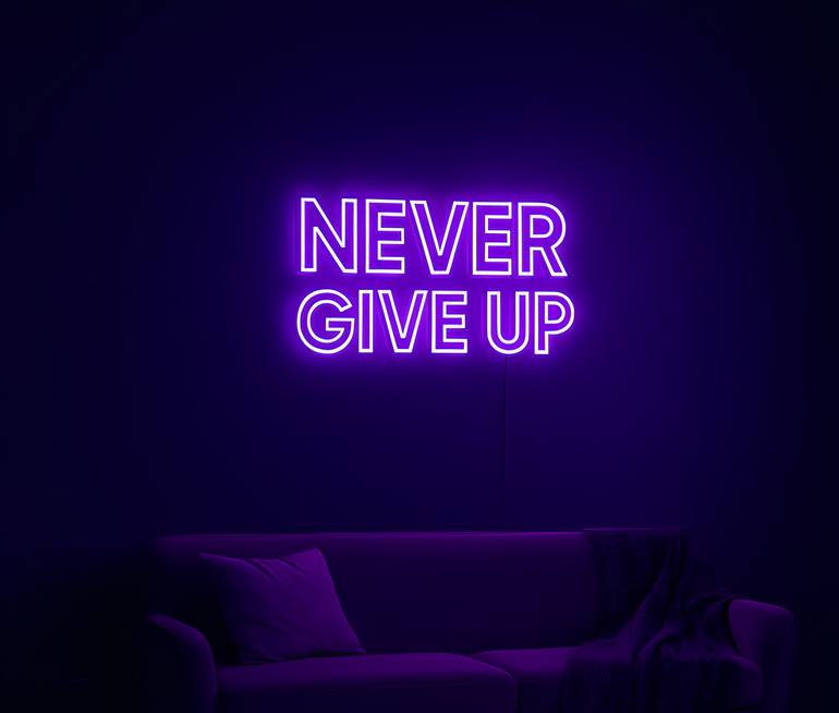 Original Humor Sculpture by Adeel Jamil | Street Art Art on Glass | Never Give Up