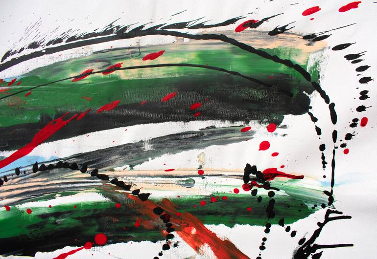 Original Abstract Expressionism Abstract Painting by Ermann Ermann
