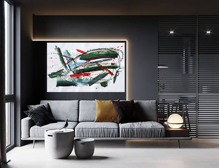 Original Abstract Expressionism Abstract Painting by Ermann Ermann