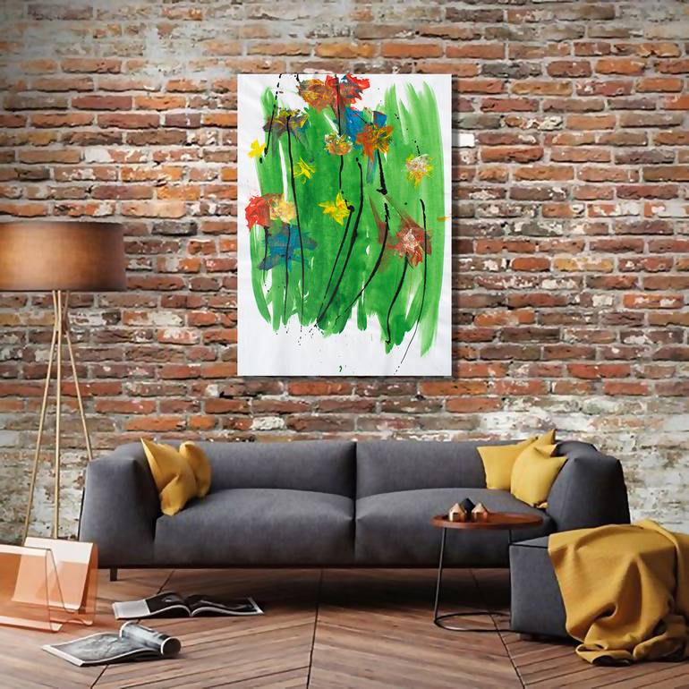 Original Abstract Expressionism Abstract Painting by Ermann Ermann