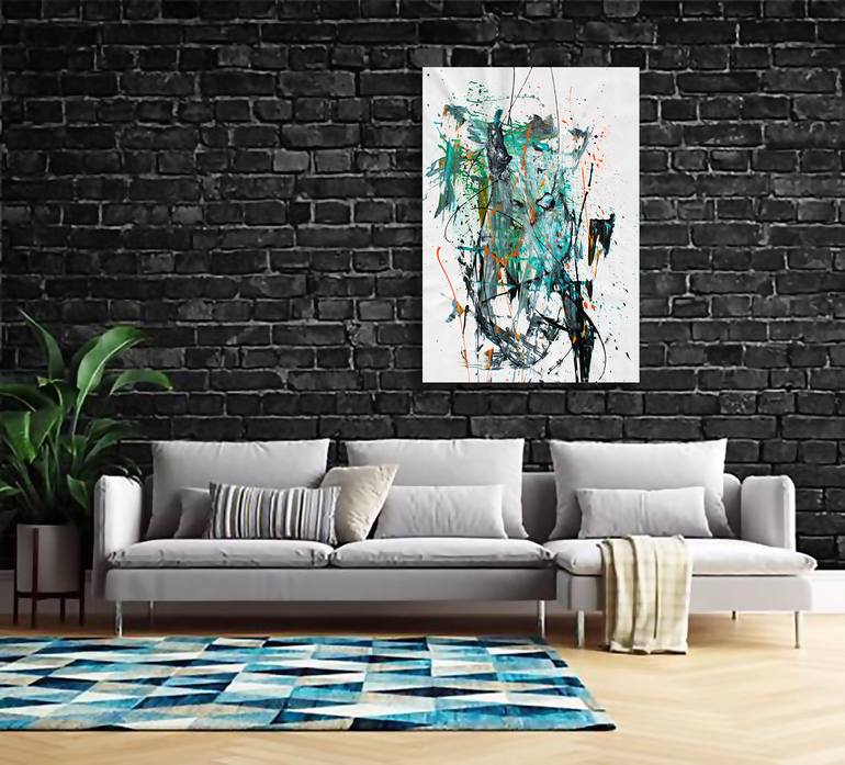 Original Abstract Expressionism Abstract Painting by Ermann Ermann