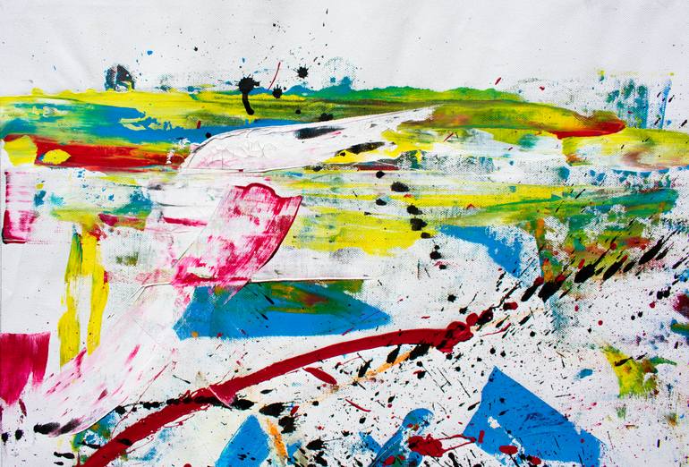 Original Abstract Expressionism Abstract Painting by Ermann Ermann