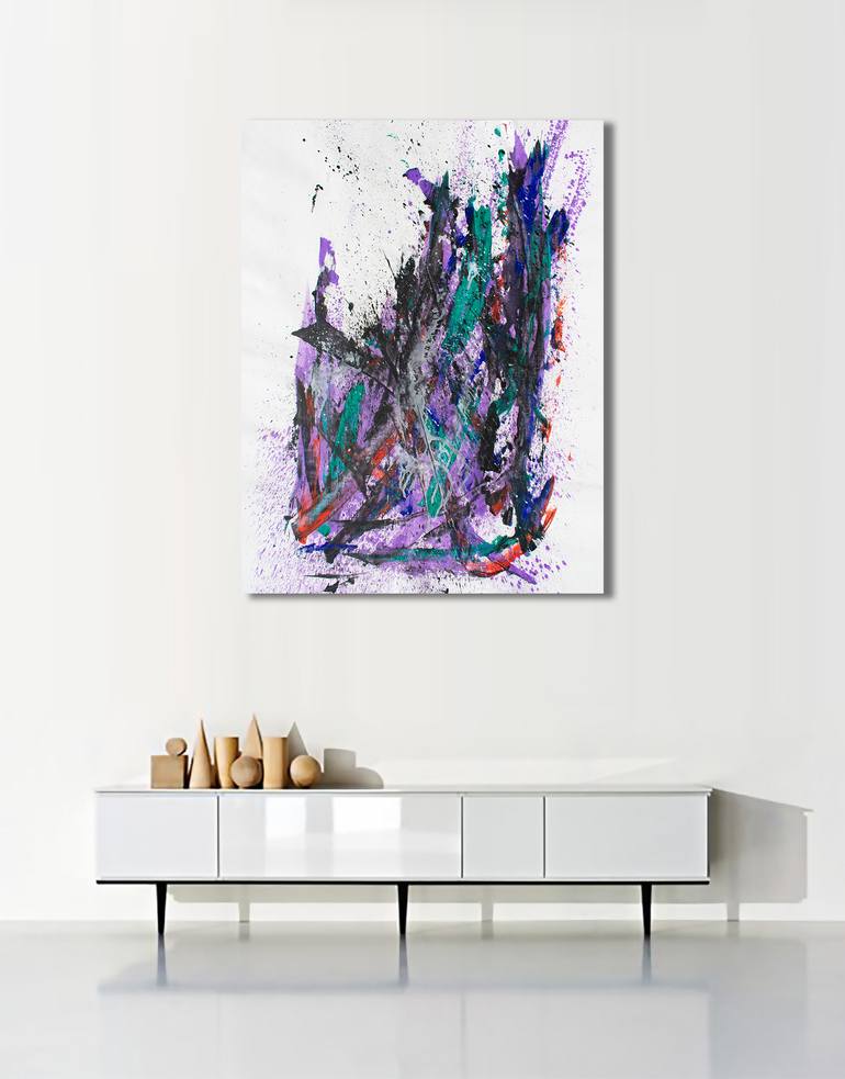 Original Abstract Expressionism Abstract Painting by Ermann Ermann