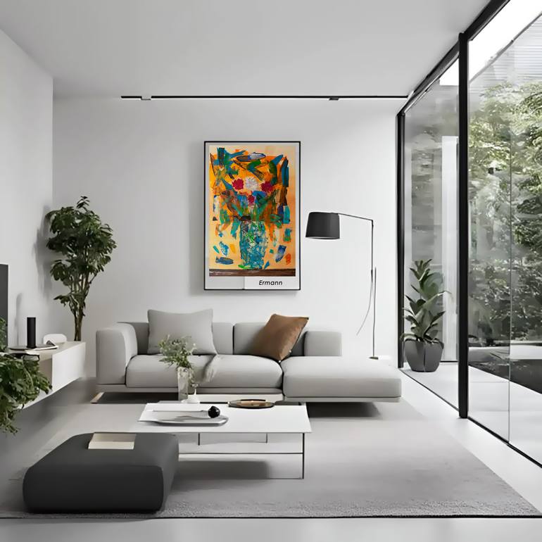 Original Abstract Expressionism Abstract Painting by Ermann Ermann