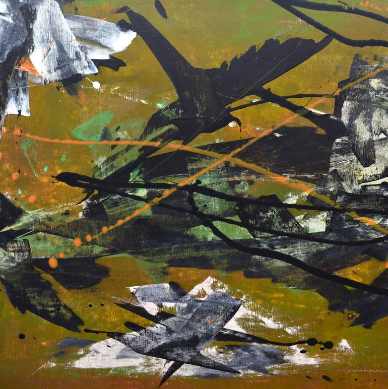 Original Abstract Expressionism Abstract Painting by Ermann Ermann
