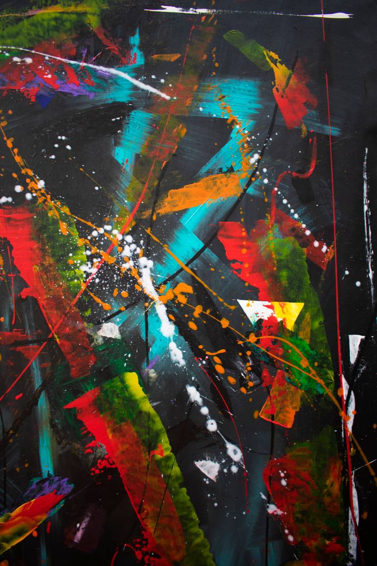 Original Abstract Expressionism Abstract Painting by Ermann Ermann