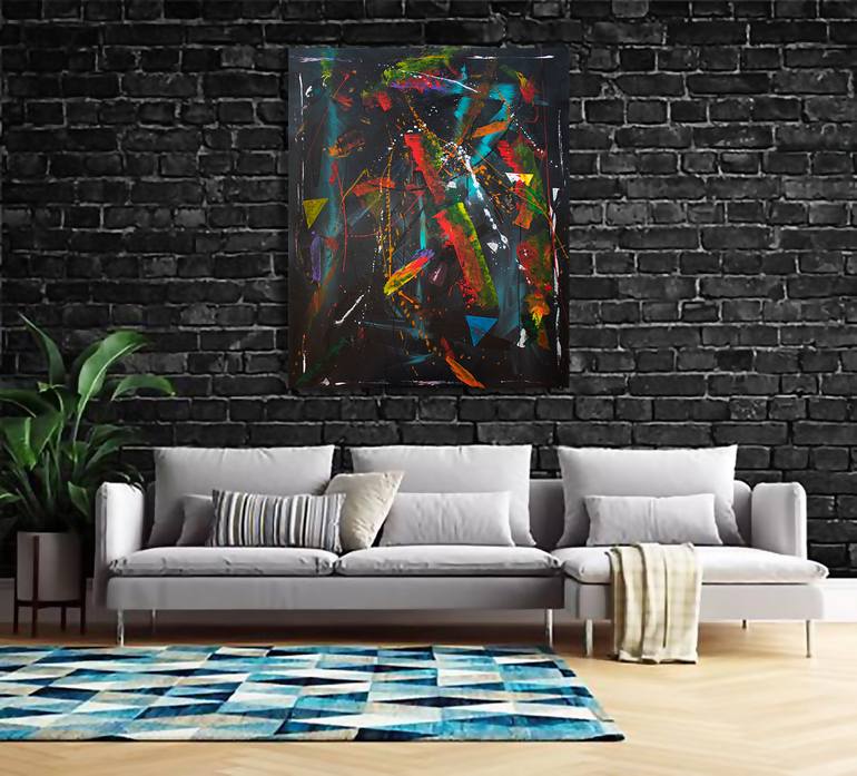 Original Abstract Expressionism Abstract Painting by Ermann Ermann