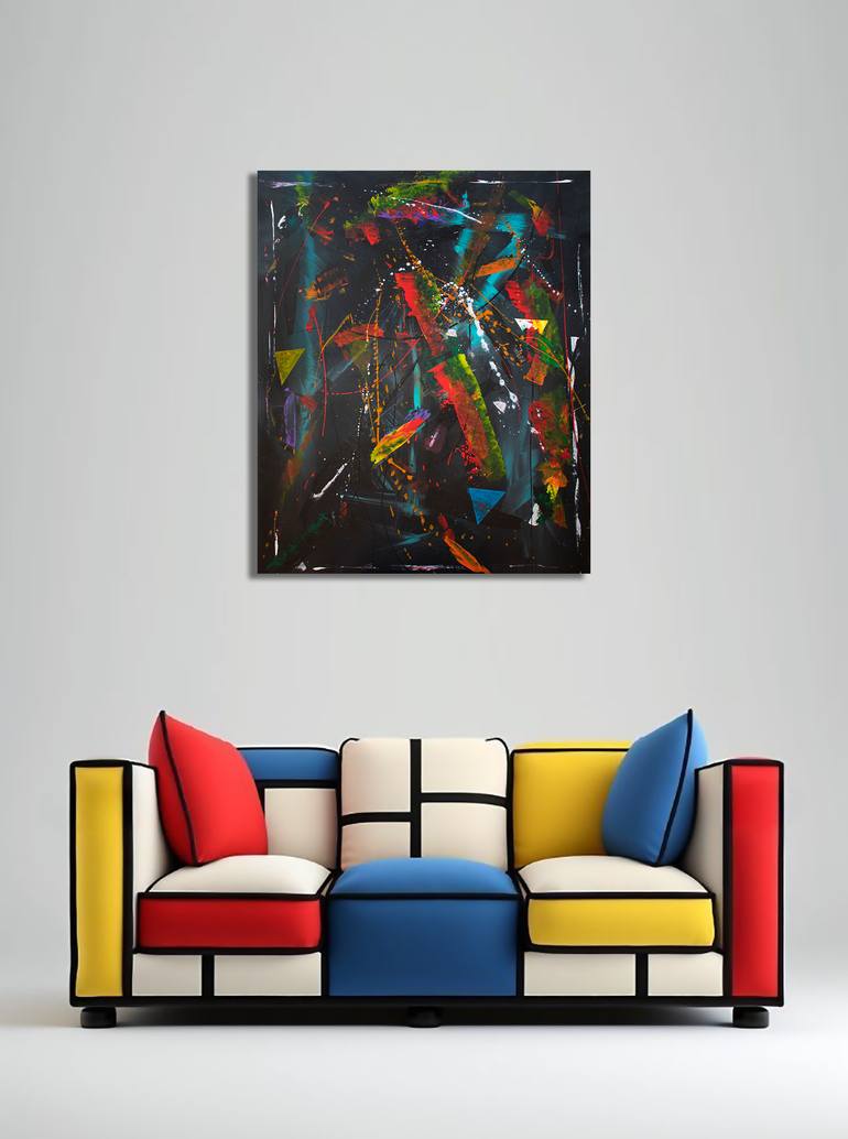 Original Abstract Expressionism Abstract Painting by Ermann Ermann
