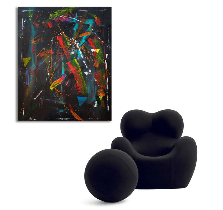 Original Abstract Expressionism Abstract Painting by Ermann Ermann