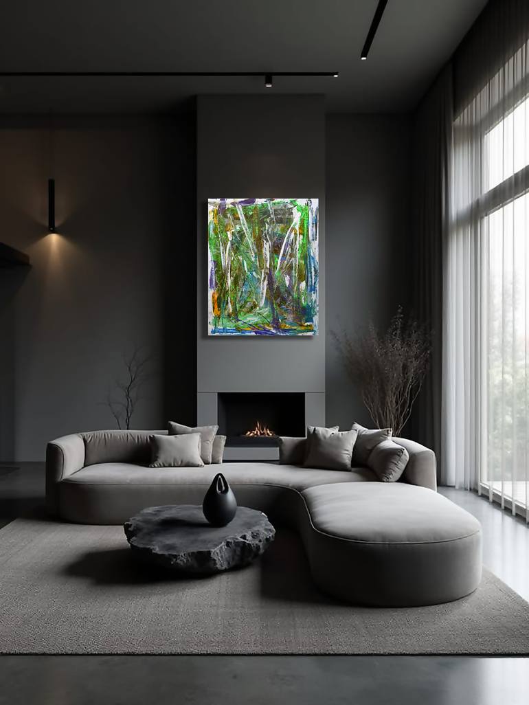 Original Abstract Expressionism Abstract Painting by Ermann Ermann