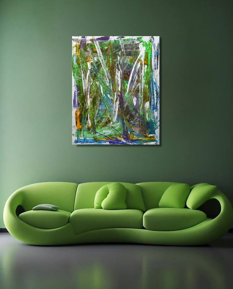 Original Abstract Expressionism Abstract Painting by Ermann Ermann