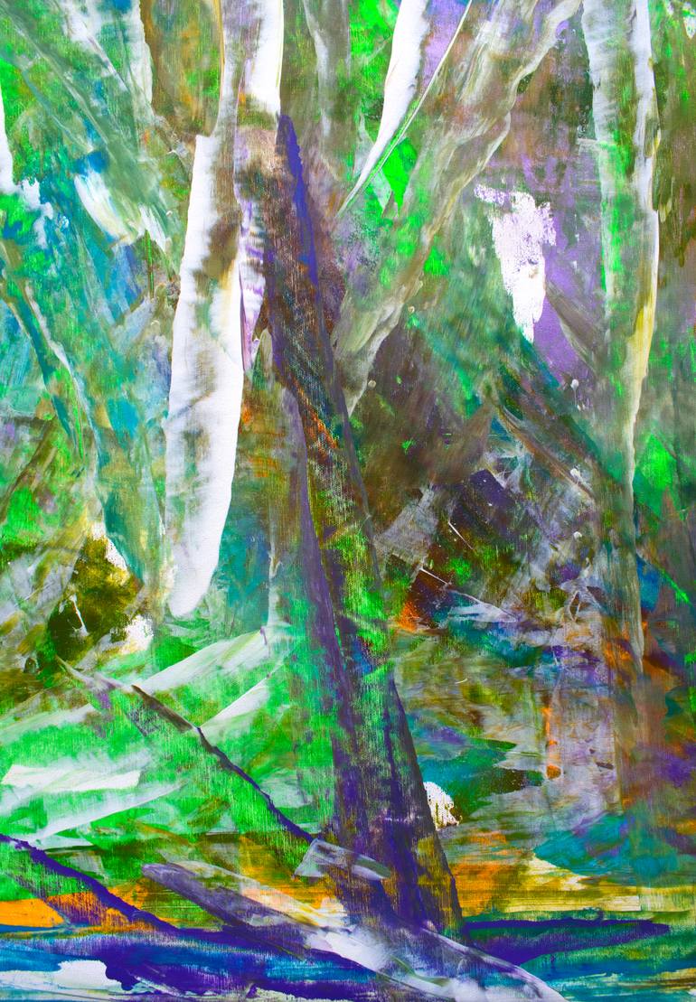 Original Abstract Expressionism Abstract Painting by Ermann Ermann