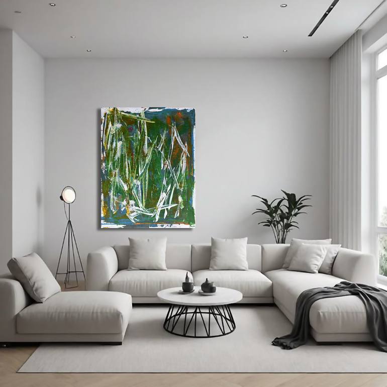 Original Abstract Expressionism Abstract Painting by Ermann Ermann