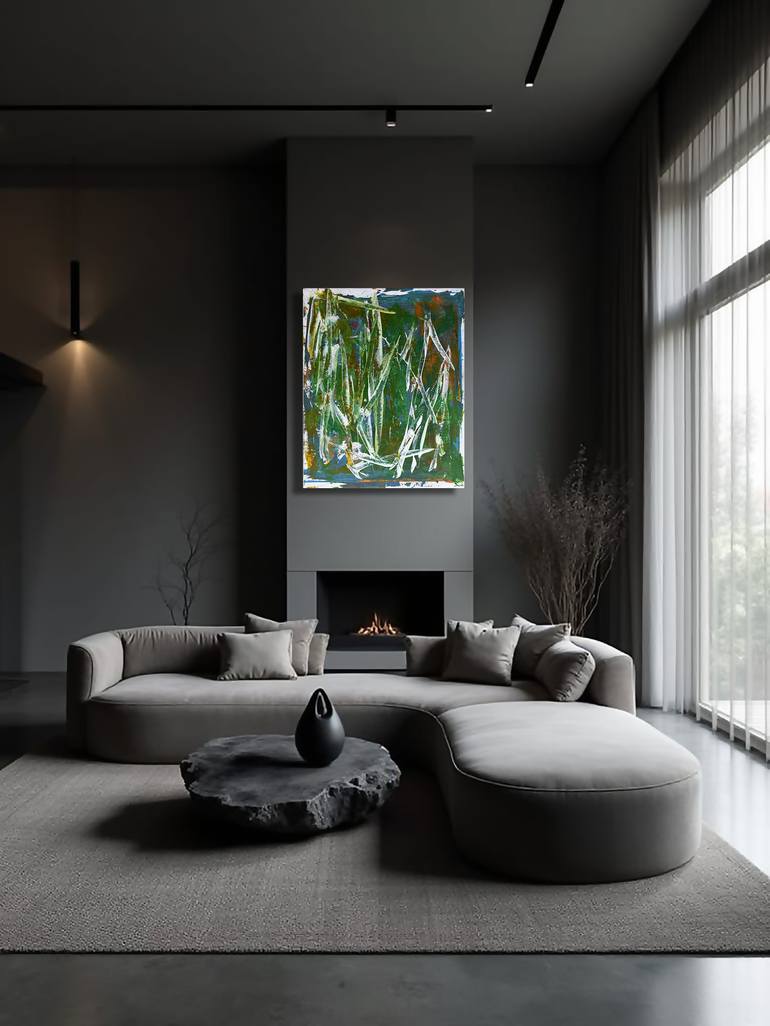 Original Abstract Expressionism Abstract Painting by Ermann Ermann