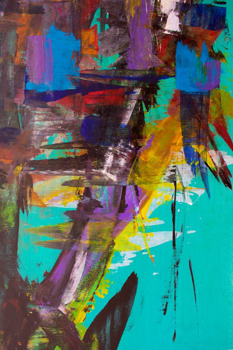 Original Abstract Expressionism Abstract Painting by Ermann Ermann