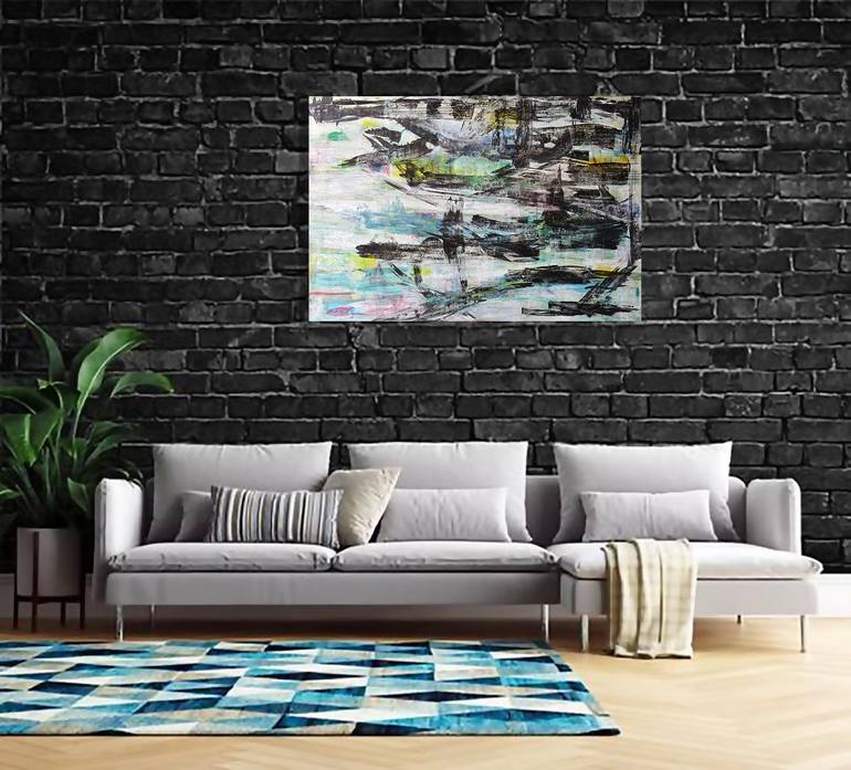 Original Abstract Expressionism Abstract Painting by Ermann Ermann