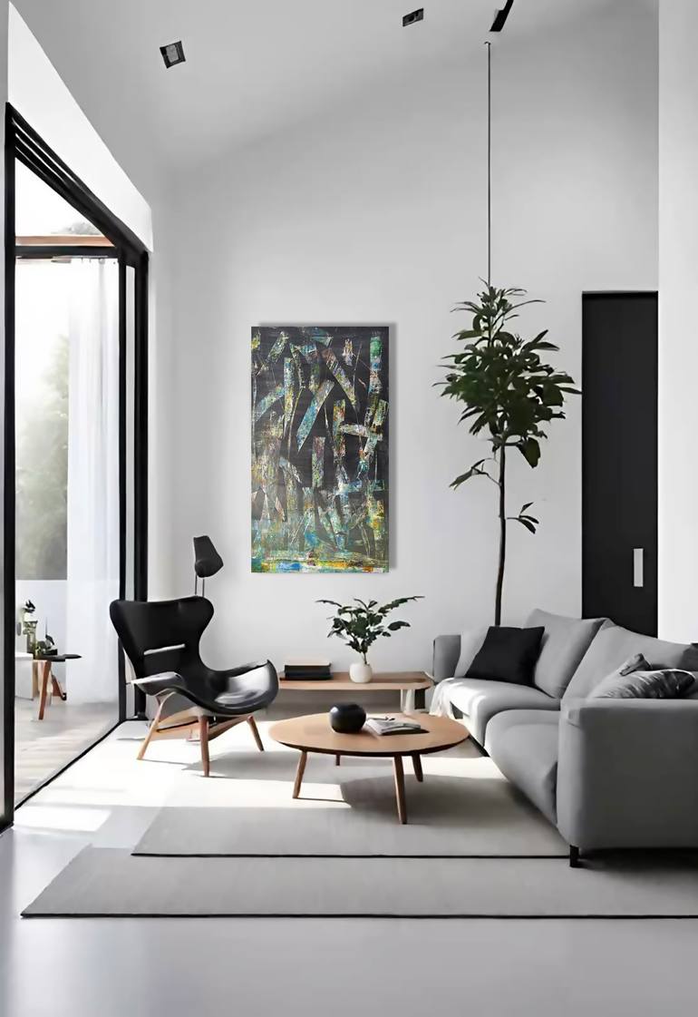 Original Abstract Expressionism Abstract Painting by Ermann Ermann