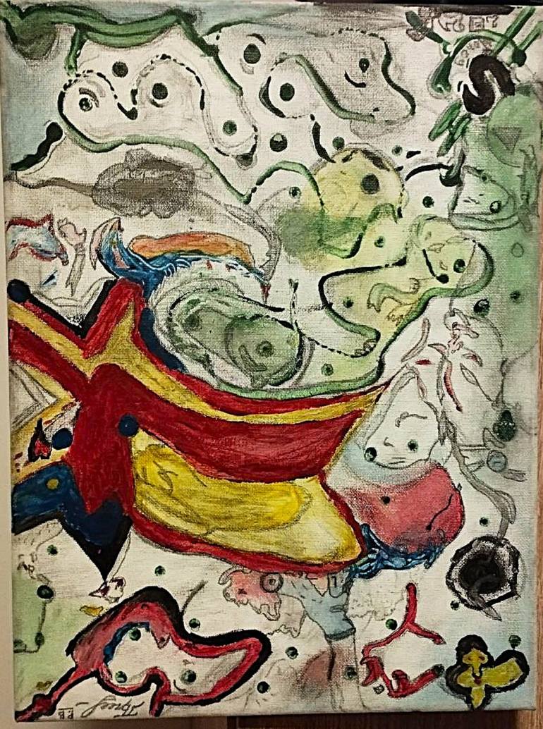 Original Color Field Painting Fantasy Drawing by Pavel Borshchov