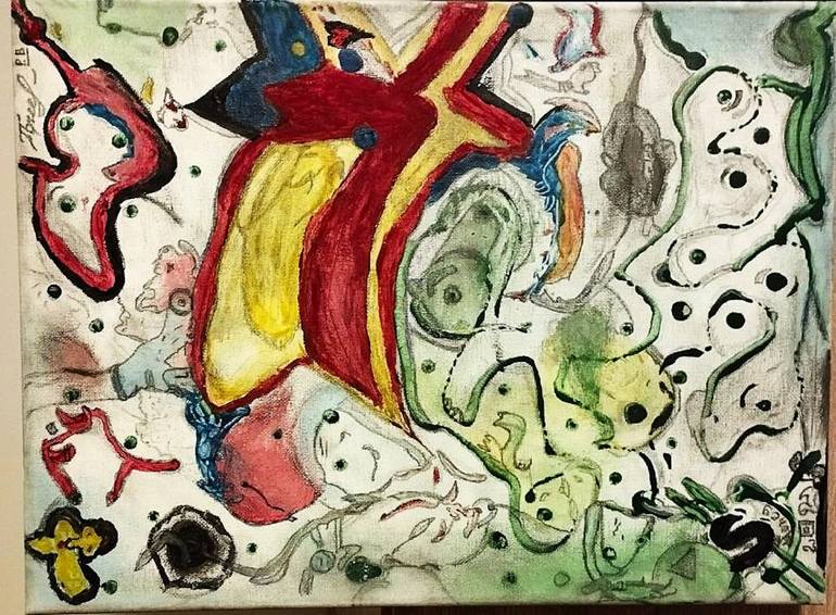 Original Color Field Painting Fantasy Drawing by Pavel Borshchov