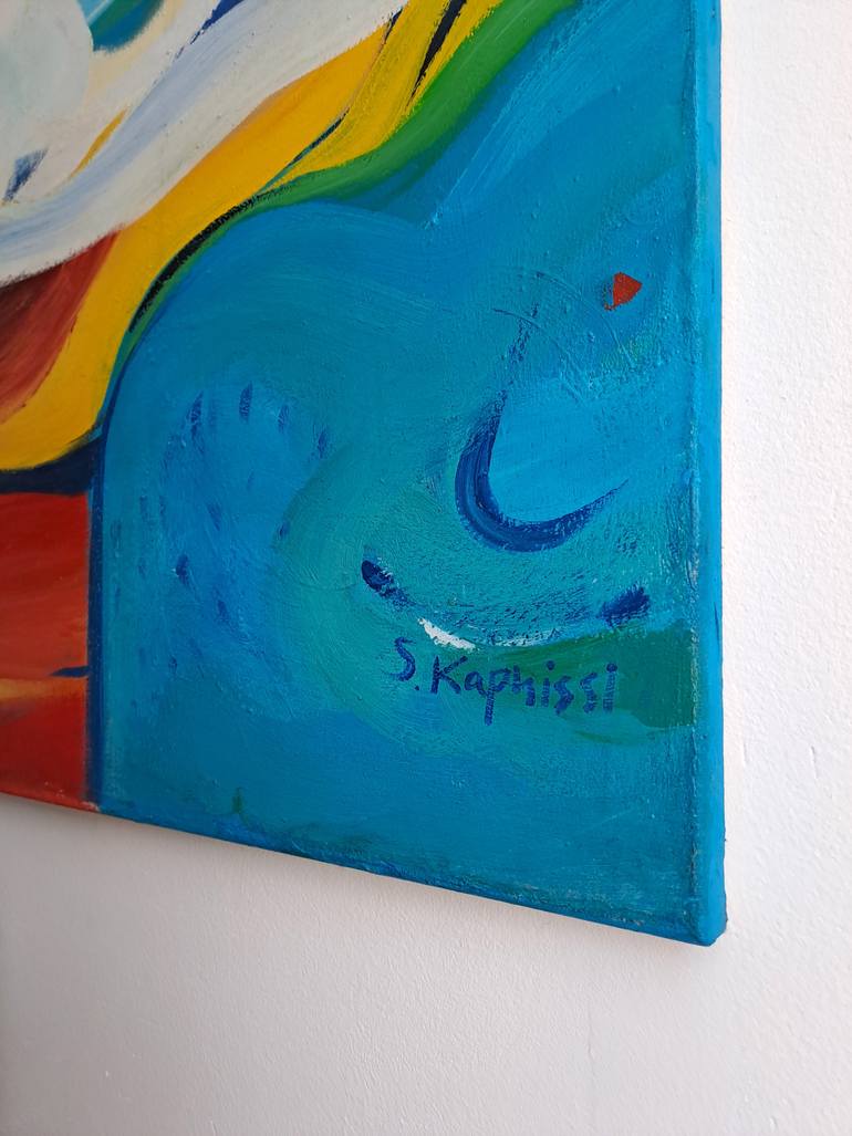 Original Fine Art Portrait Painting by Sofia Kapnissi