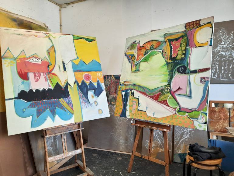 Original Abstract Painting by Sofia Kapnissi