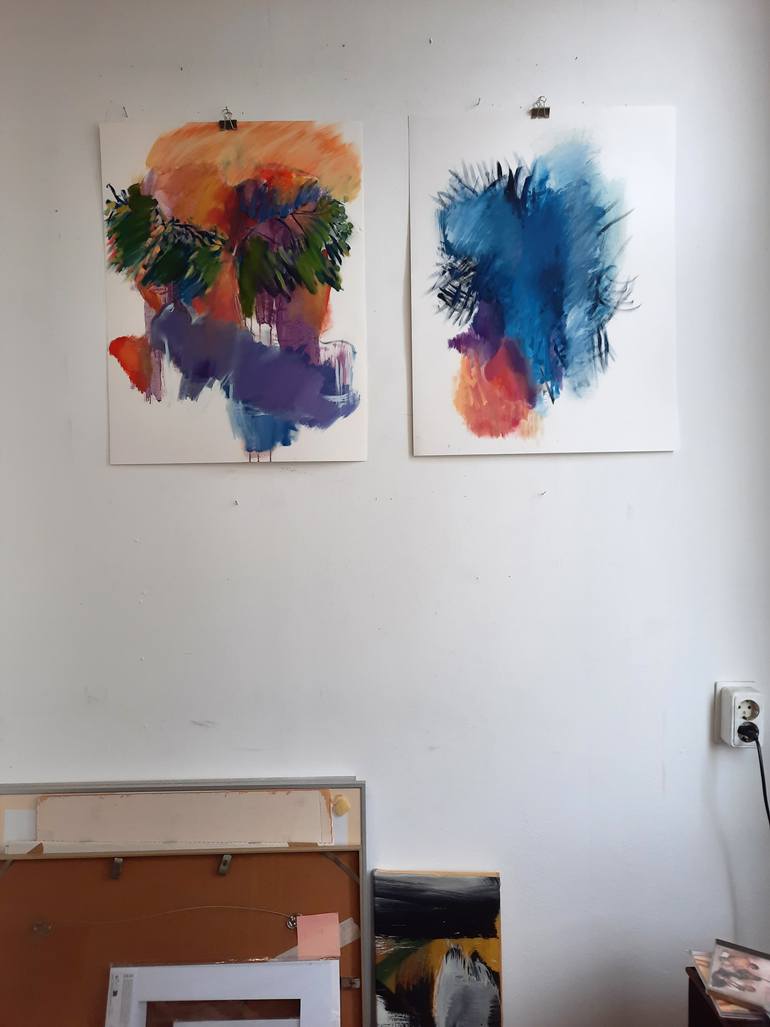 Original Contemporary Abstract Painting by Sofia Kapnissi